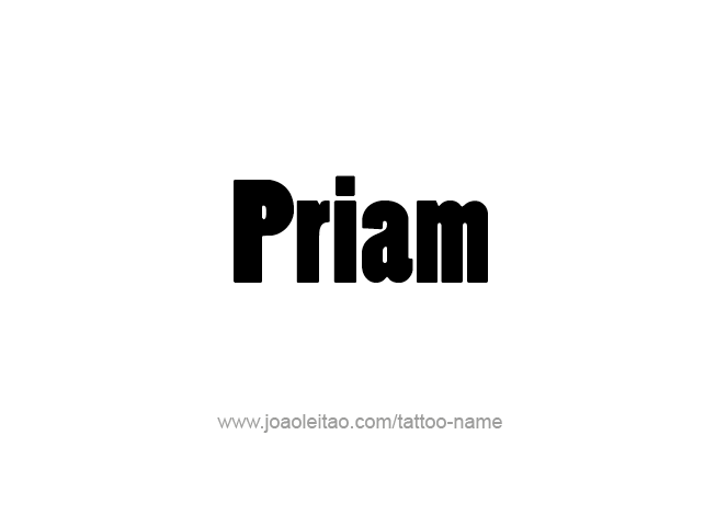 Tattoo Design Mythology Name Priam   