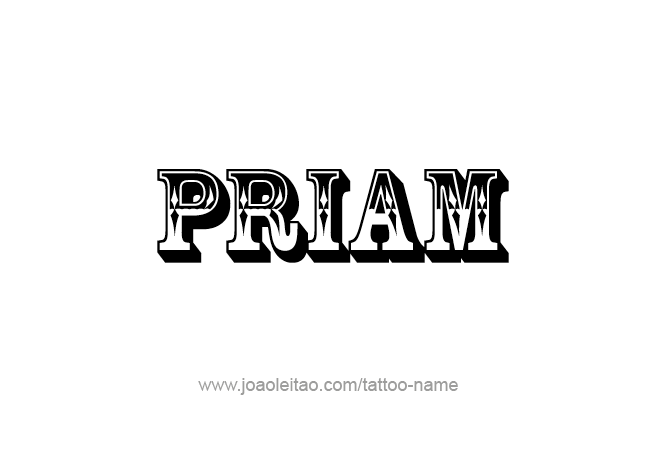 Tattoo Design Mythology Name Priam   