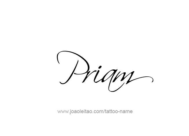 Tattoo Design Mythology Name Priam   