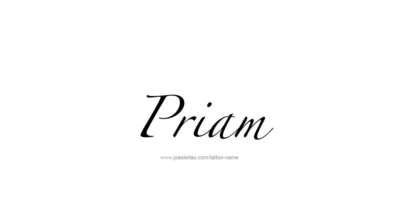 Tattoo Design Mythology Name Priam   