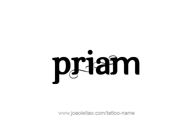 Tattoo Design Mythology Name Priam   