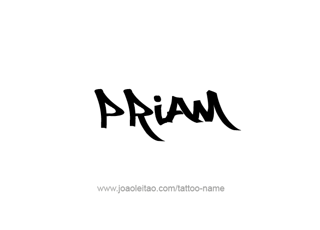 Tattoo Design Mythology Name Priam   