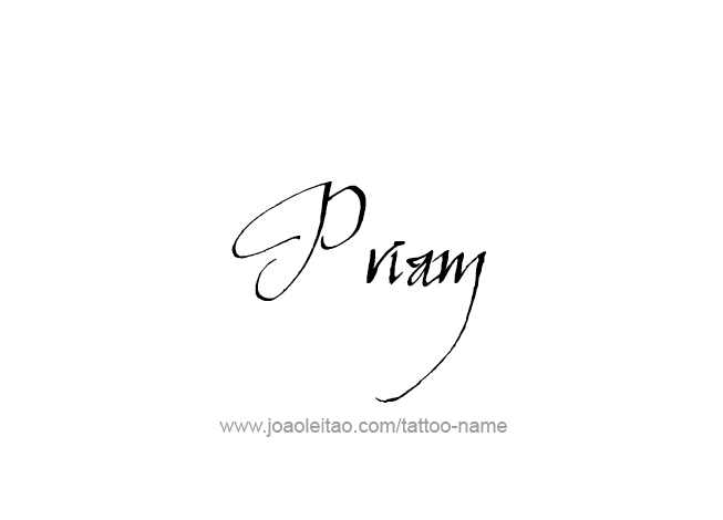 Tattoo Design Mythology Name Priam   