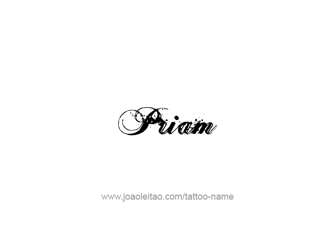 Tattoo Design Mythology Name Priam   