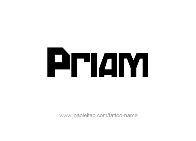 Tattoo Design Mythology Name Priam   