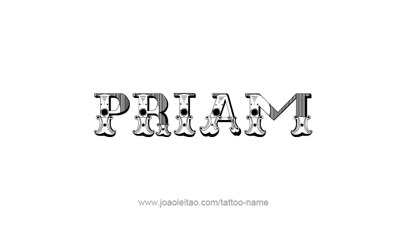 Tattoo Design Mythology Name Priam   