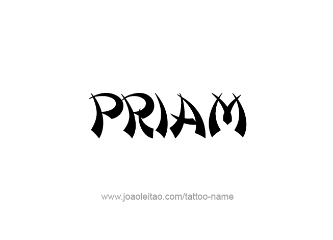 Tattoo Design Mythology Name Priam