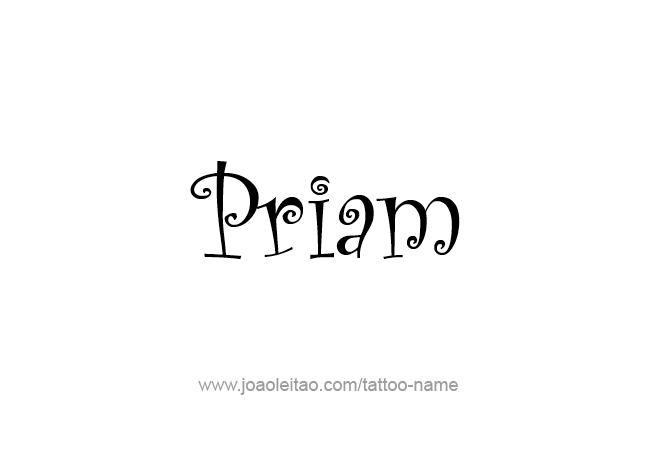 Tattoo Design Mythology Name Priam   