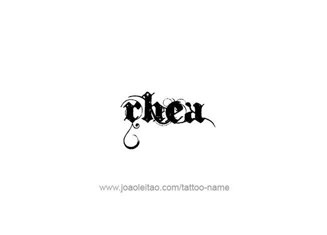 Tattoo Design Mythology Name Rhea   