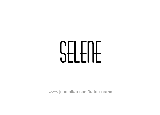 Tattoo Design Mythology Name Selene   