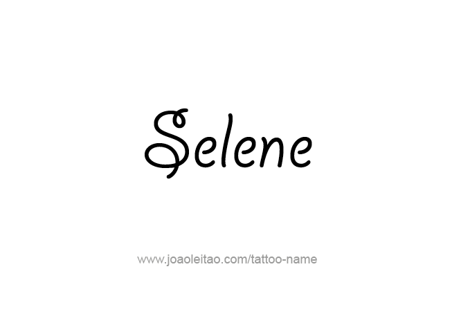 Tattoo Design Mythology Name Selene   