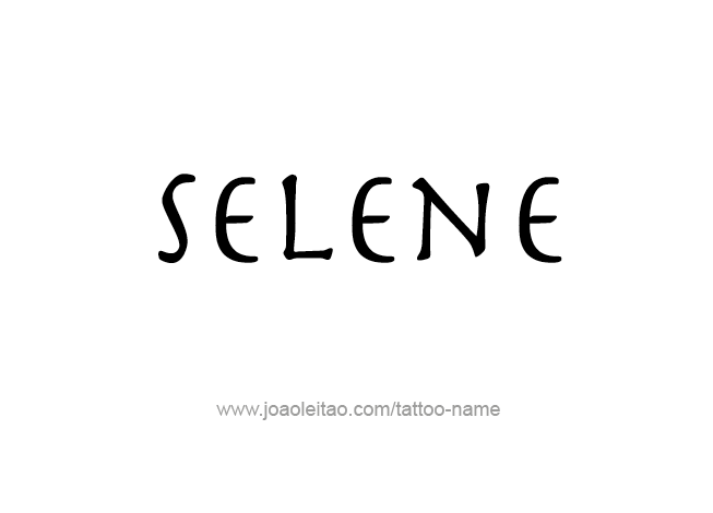 Tattoo Design Mythology Name Selene   