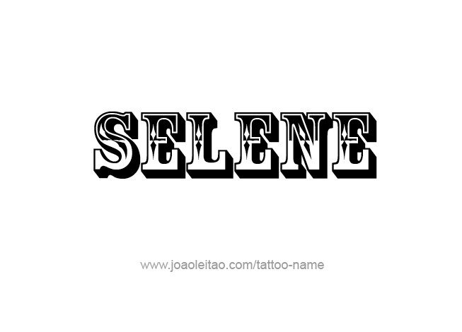 Tattoo Design Mythology Name Selene   