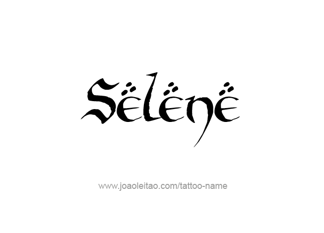 Tattoo Design Mythology Name Selene   