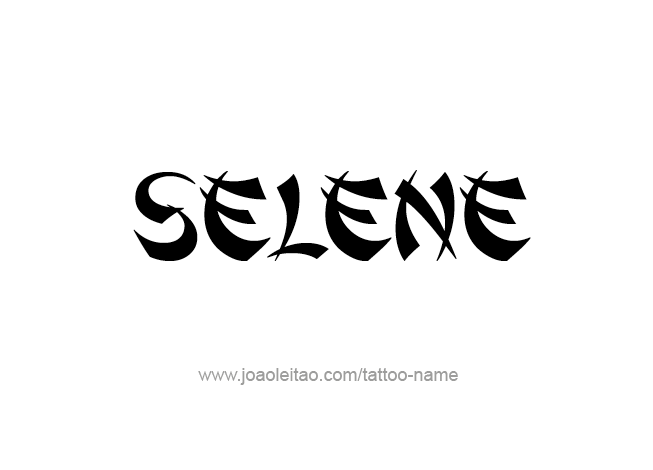 Tattoo Design Mythology Name Selene
