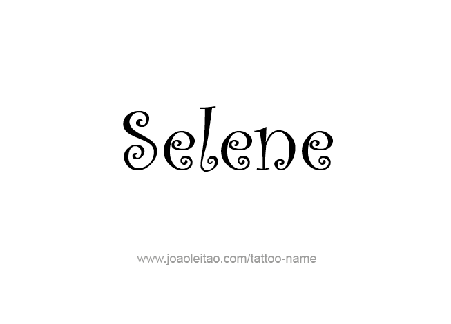 Tattoo Design Mythology Name Selene   