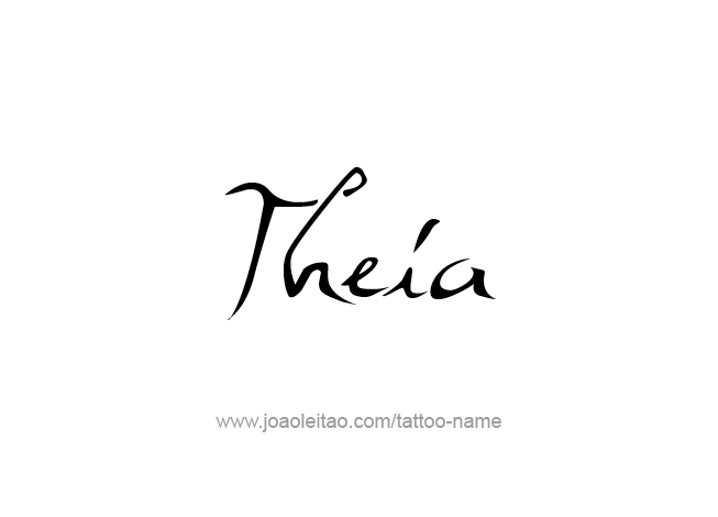 Tattoo Design Mythology Name Theia   