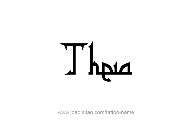 Tattoo Design Mythology Name Theia   