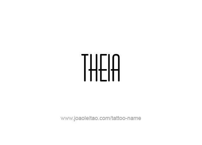 Tattoo Design Mythology Name Theia   