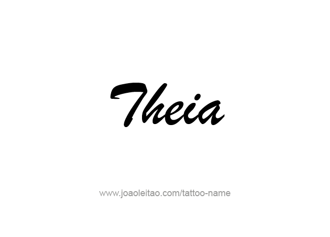 Tattoo Design Mythology Name Theia   