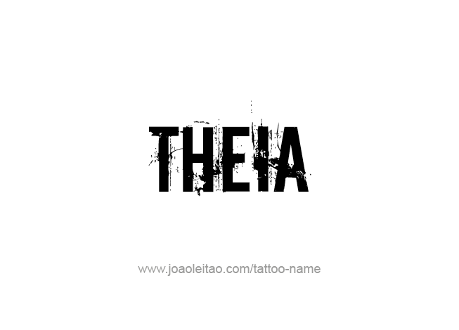 Tattoo Design Mythology Name Theia   