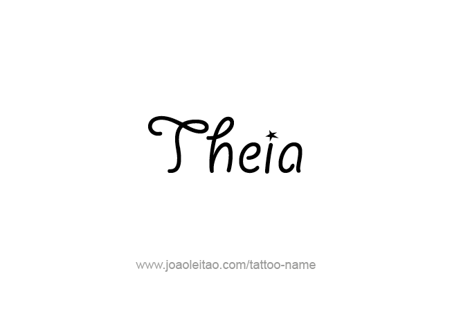 Tattoo Design Mythology Name Theia   