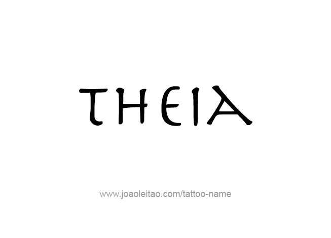 Tattoo Design Mythology Name Theia   