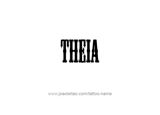 Tattoo Design Mythology Name Theia   