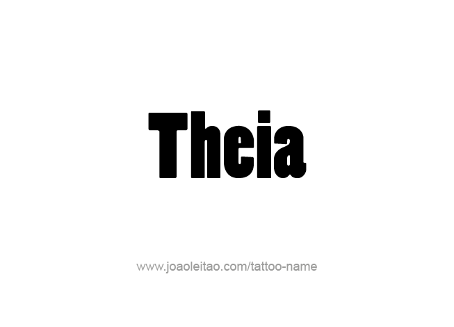 Tattoo Design Mythology Name Theia   