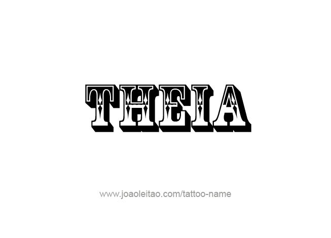 Tattoo Design Mythology Name Theia   