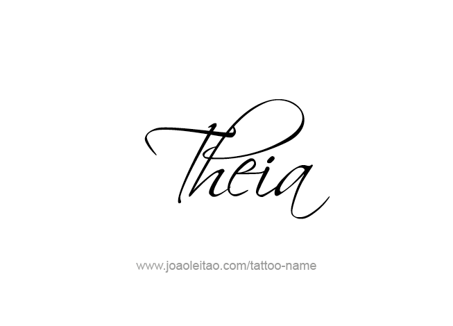 Tattoo Design Mythology Name Theia   