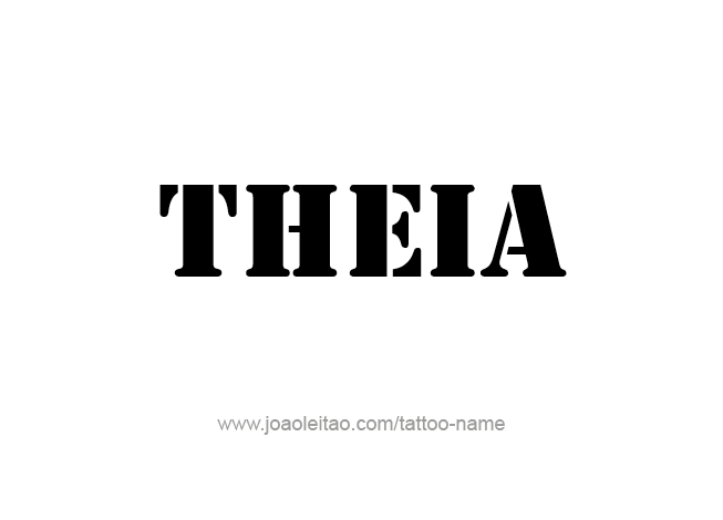 Tattoo Design Mythology Name Theia   