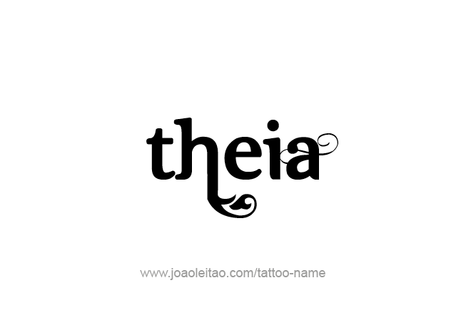 Tattoo Design Mythology Name Theia   