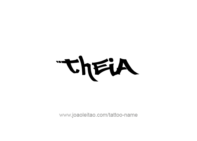 Tattoo Design Mythology Name Theia   