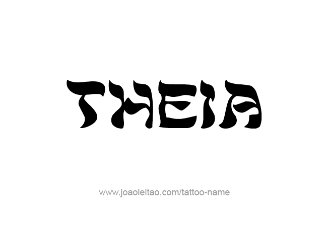 Tattoo Design Mythology Name Theia   