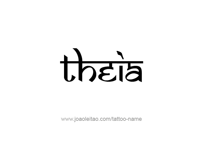 Tattoo Design Mythology Name Theia   