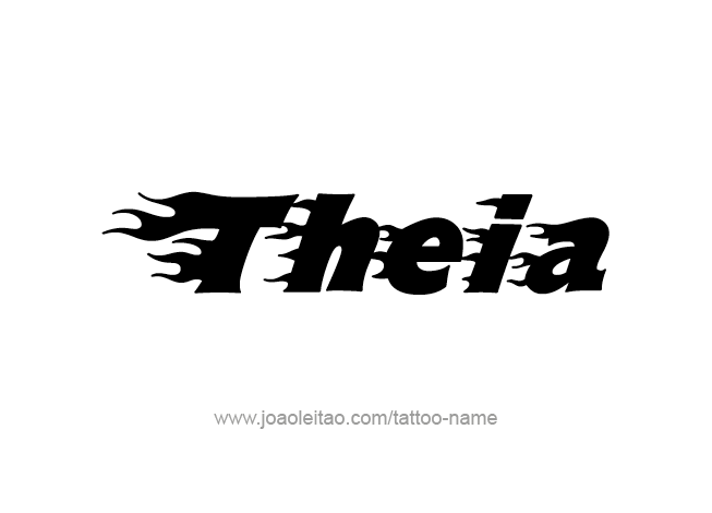 Tattoo Design Mythology Name Theia   