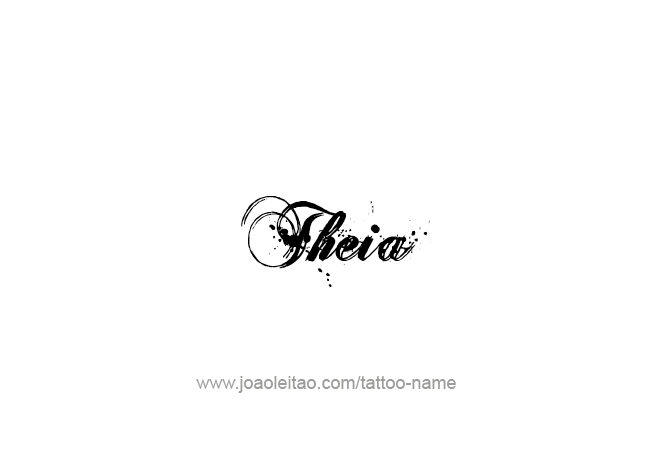 Tattoo Design Mythology Name Theia   