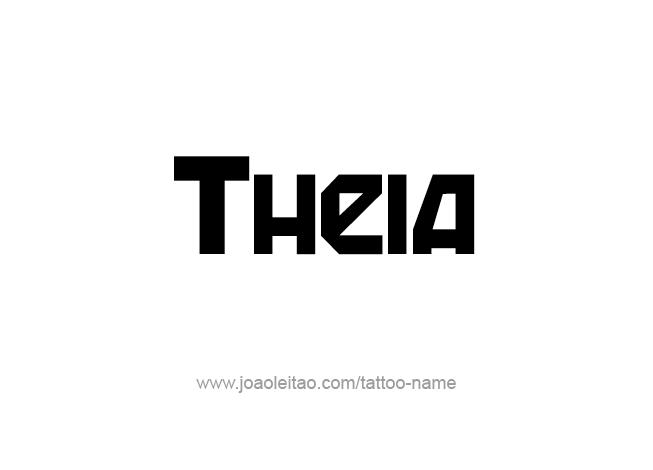 Tattoo Design Mythology Name Theia   