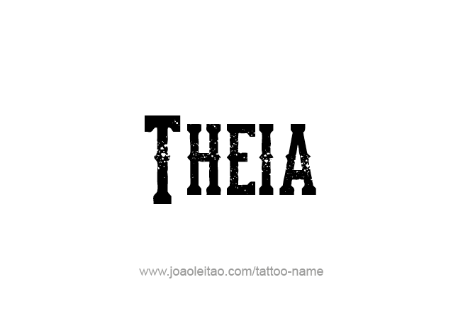 Tattoo Design Mythology Name Theia   