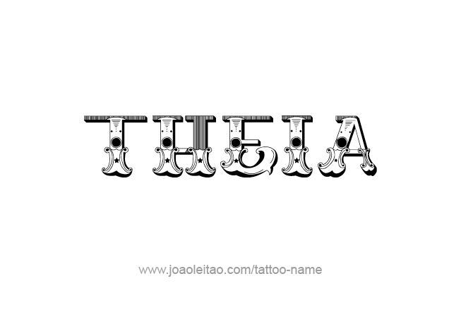 Tattoo Design Mythology Name Theia   