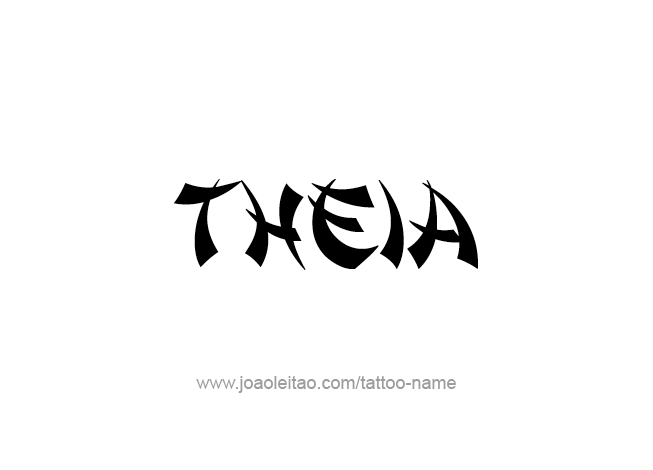 Tattoo Design Mythology Name Theia