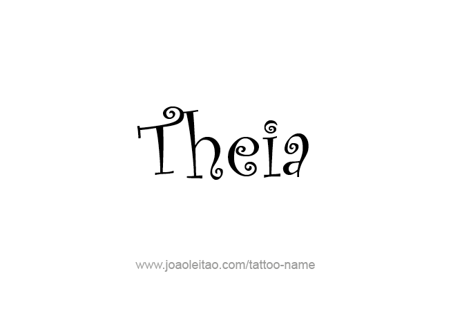 Tattoo Design Mythology Name Theia   