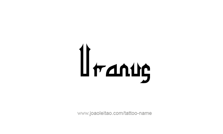 Tattoo Design Mythology Name Uranus   