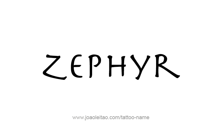 Tattoo Design Mythology Name Zephyr   