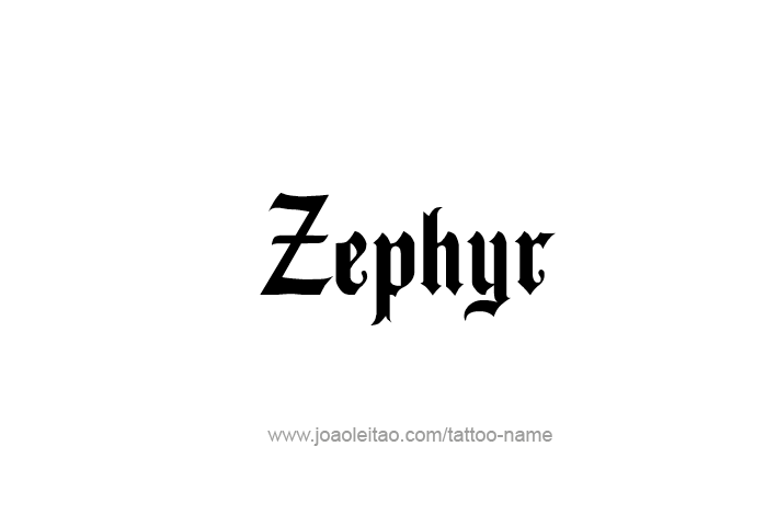 Tattoo Design Mythology Name Zephyr   