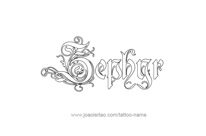 Tattoo Design Mythology Name Zephyr   