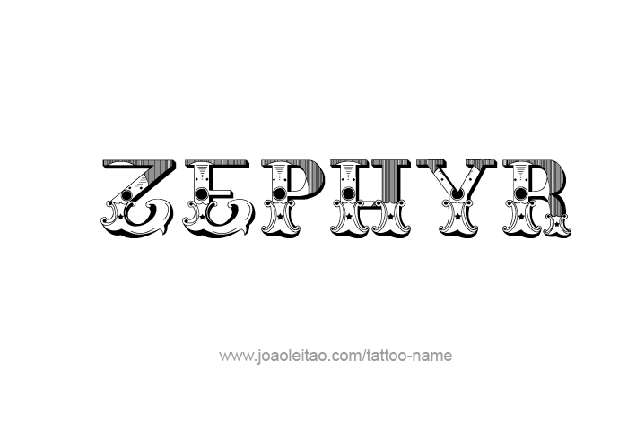 Tattoo Design Mythology Name Zephyr   