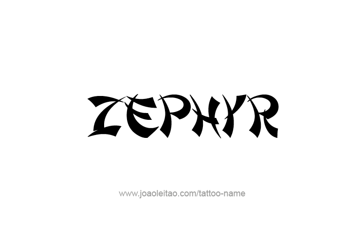 Tattoo Design Mythology Name Zephyr