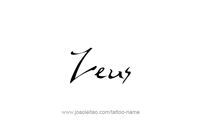 Tattoo Design Mythology Name Zeus   